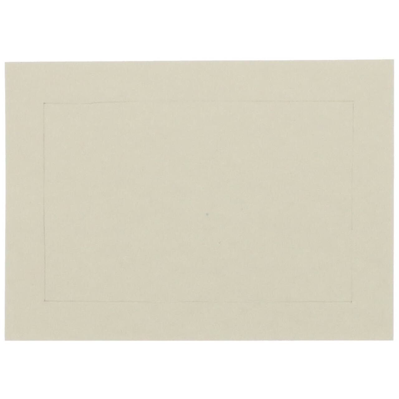 JAM Paper 3.5" x 4.875" Ivory Panel Blank Flat Note Cards